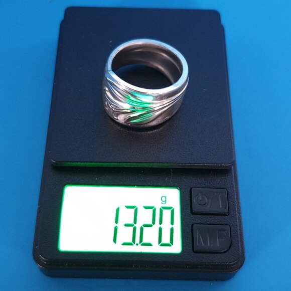 Beautiful Vintage 1960s Lily Flower Silver-Tone Spoon Ring – Size 9 - Picture 11 of 13